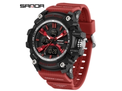 Reloj Electrónico (rojo) Con Alarma, Multifuncional, Luminoso, Resistente Al Agua Y A Los Golpes.