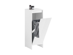 Sobuy Bzr154-w Mueble Para Ropa Sucia Canasto Para La Colada Blanco 30 X 30 X 87 Cm