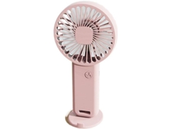 Ventilador portátil pequeño de Digitallab, recargable por USB (rosa)