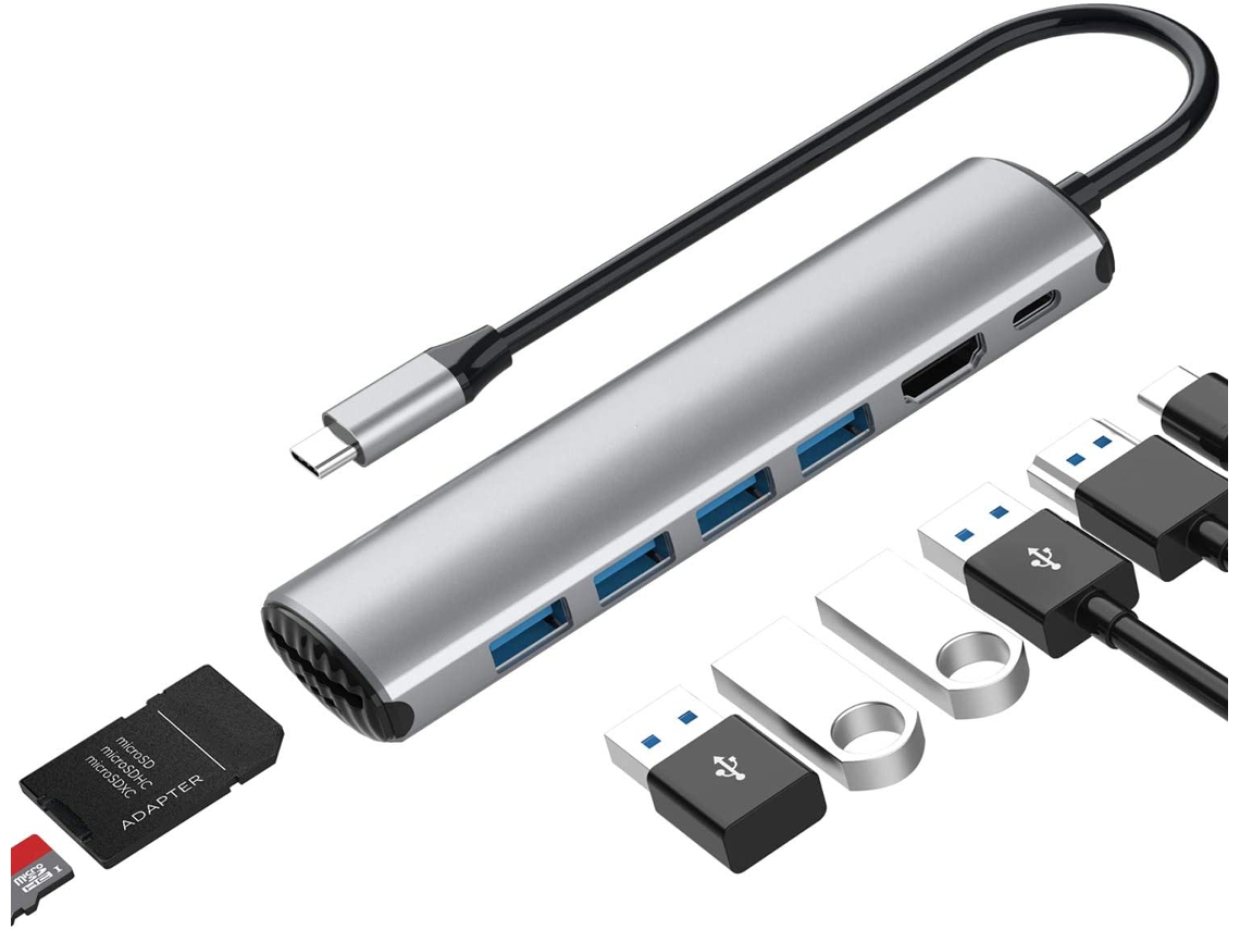 Concentrador Usb-c Multipuerto 8 En 1 Con Construcción Duradera De Aleación De Aluminio, Fácil De Usar, Salida Ultra Hd, Carga Power Delivery Para Una