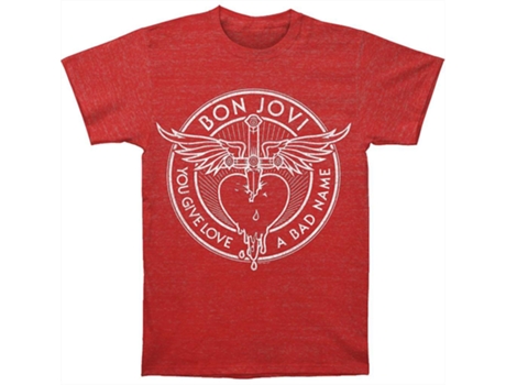Camiseta ROCKINSTONE Bon Jovi a través del corazón (XXL)