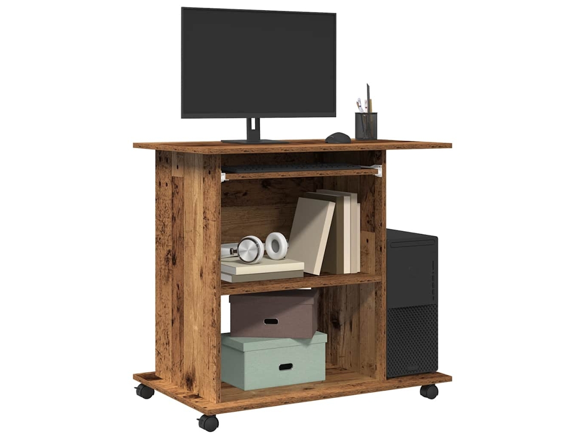 Escritorio | Mesa | Escritorio para ordenador 80x50x75cm Contrachapado antiguo