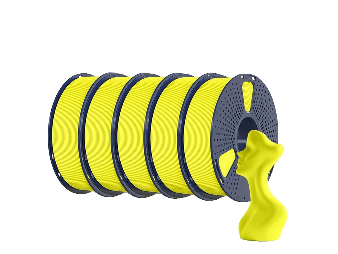 Filamento para impresora 3D, impresión de alta velocidad, acabado mate, OEM amarillo Hsmpetg