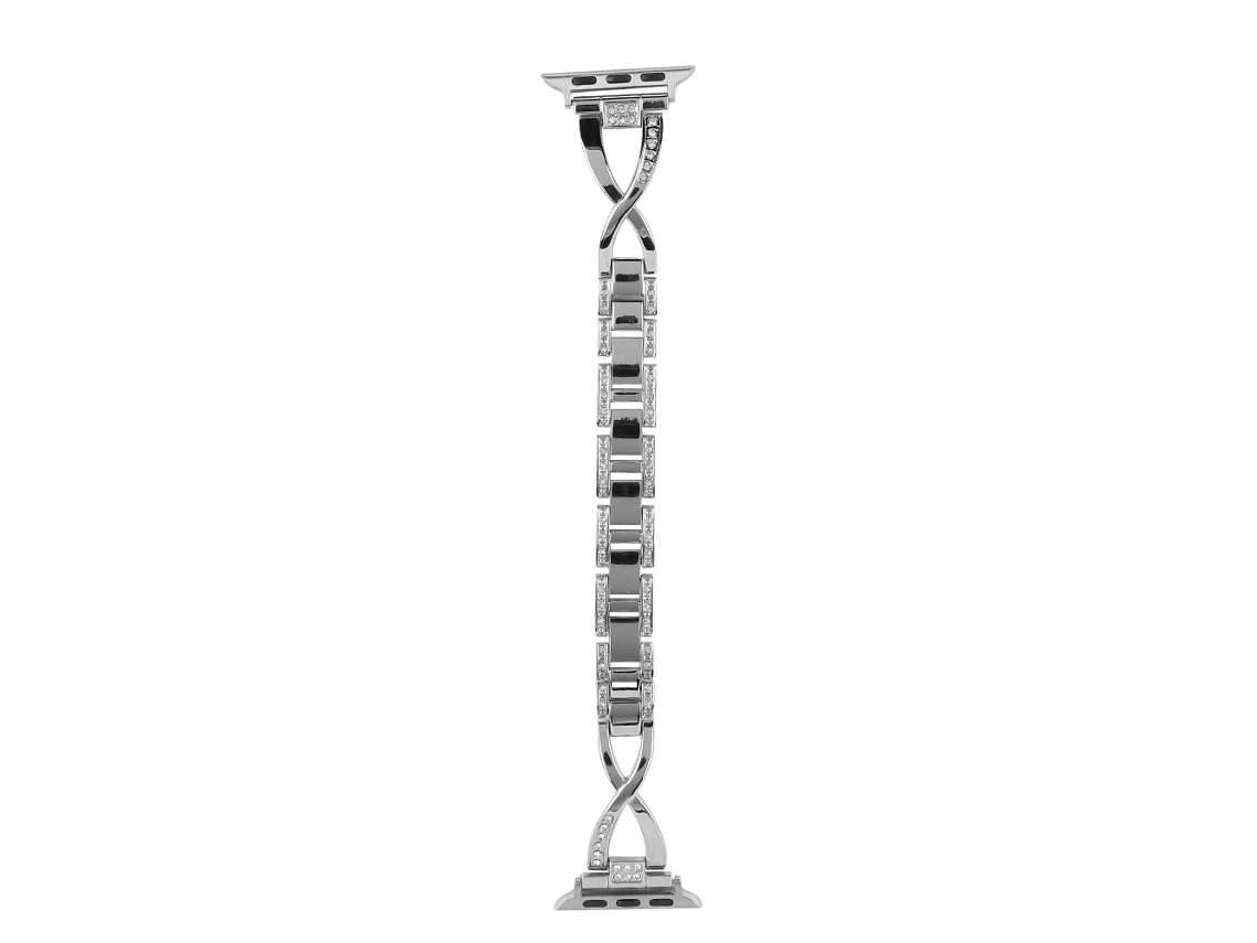 Kit De Reemplazo De Correa De Reloj De Metal Para Iwatch 1/2/3/4 38-40mm Plata/negro