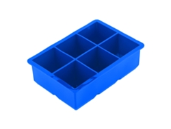 Molde De Silicona Para Hielo De 6 Cubos, Bandeja Para Chocolate Y Dulces, Apto Para Uso Alimentario (fda, Libre De Bpa), Color Azul Oscuro.