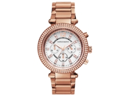 Reloj De Pulsera De Cuarzo Para Mujer Hannah Martin, Elegante Y Moderno, Con Piedras De Circonita, Oro Rosa Y Esfera Blanca.
