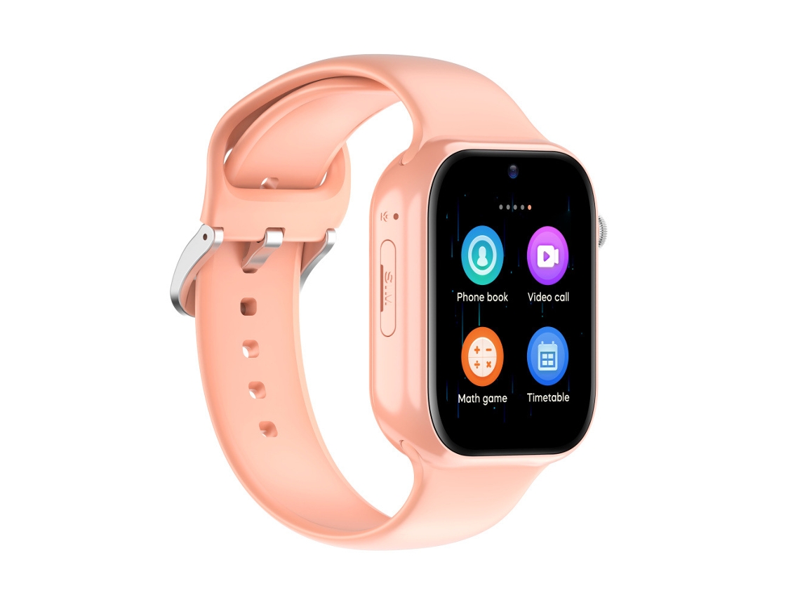 Reloj Inteligente 4g Para Niños (rosa) Con Seguimiento Gps, Inserción De Tarjeta Sim Y Videollamadas