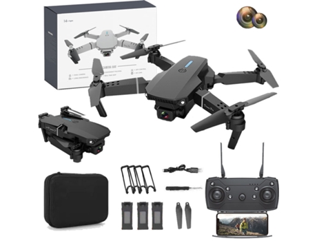 Drone WUXIAN E88 Fpv 2 Cámaras 1080P y Wi-Fi