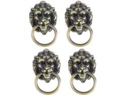 Tiradores 4 Aleación Zinc Diseño Cabeza León. Elegantes Cómodos Cajones Armarios, Ideales Repuesto