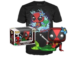Set de figuras Pop Tee B.active exclusivas de Deadpool Mermaid de Marvel