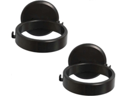 Soporte de pared de 2 piezas para secador de pelo, soporte negro GOKOCO