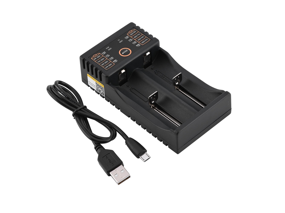 Cargador De Baterías Usb Liitokala Lii-202 Para 18650 18490 18350 17670 17500 16340 (rcr123) Smart Nimh