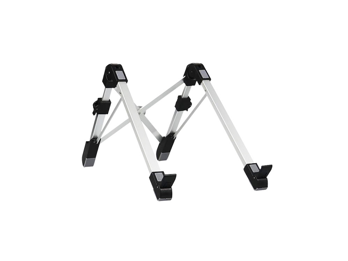 Soporte portátil de aluminio para portátil, ajustable, plegable, dorado claro (negro y plateado)