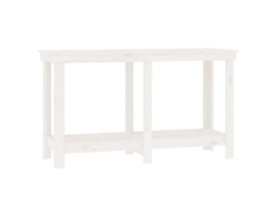 Banco de trabajo 140x50x80 cm Pino macizo Blanco MAISON EXCLUSIVE