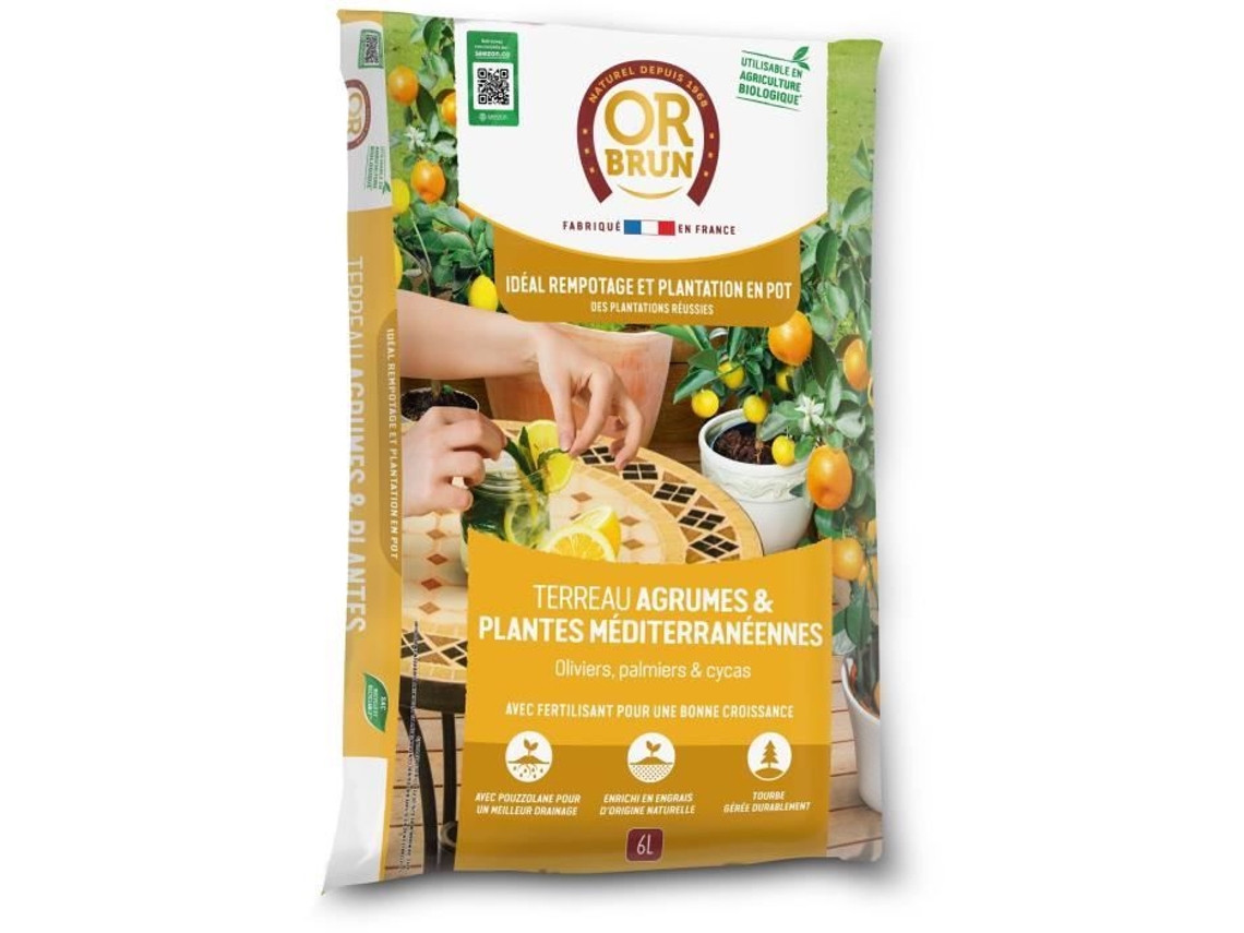 Suelo para plantas mediterraneas de cítricos o marrones Obrtagr6u 6l olivos palmeras cycas o brun
