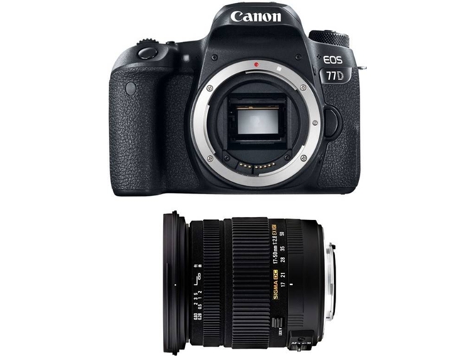 Kit Cámara Réflex CANON EOS 77D + Sigma 17-50 F2,8 DC OS EX HSM