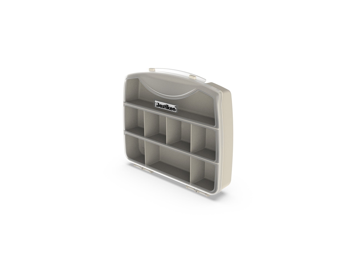PLASTIKEN Titanium - Maletín Organizador de 19 cm con 8 Compartimentos. Ecru