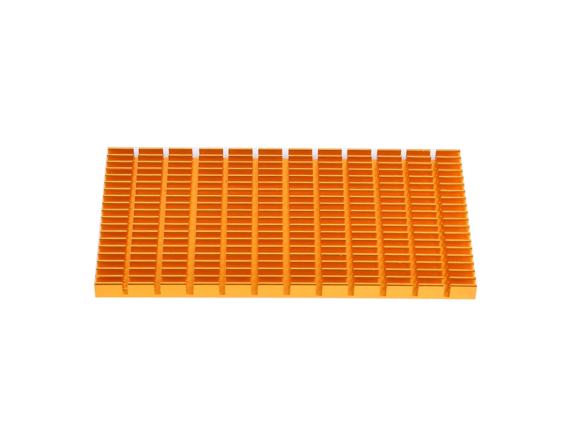 Disipador De Calor De Aluminio Dorado De 120x64x6 Mm Para Múltiples Usos.
