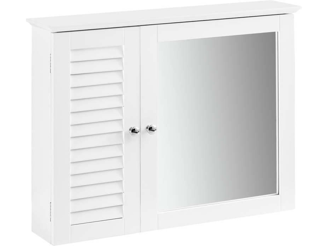 Mueble de Pared con Espejo con Puerta SOBUY (Blanco - 65x15x49 cm)