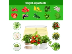 Lámpara Led De Cultivo De 10 W Con Temporizador Ajustable De 2/4/8 Horas, Espectro Completo Para Plantas De Interior.