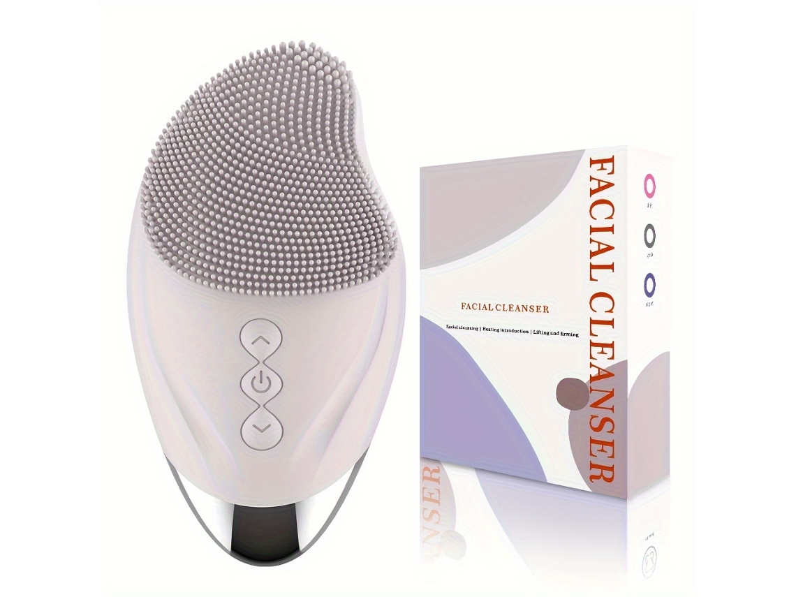 Limpiador Facial Portátil De Silicona Con Calefacción, Función De Masaje Antiarrugas Ajustable Y Recargable Por Usb, Ideal Para Viajes.