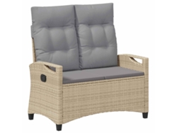 Maison Exclusive - Banco De Jardín Beige Y Gris Claro 105 X 60 X 112 Cm