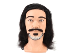Cabeza de maniquí masculino (modelado de cabello, simulación de barba)