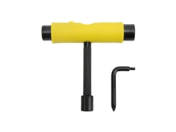 Llave De Mantenimiento T Y L Con 3 Agujeros Para Skateboards Y Longboards Amarilla