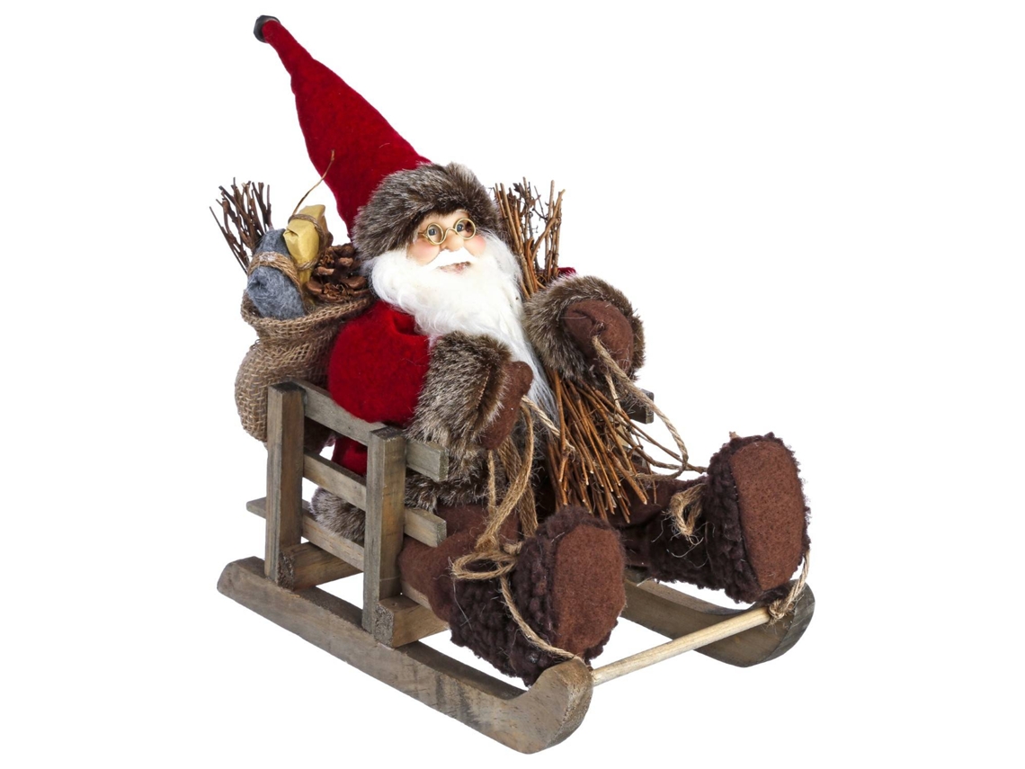 Figura de Navidad FÉÉRIC LIGHTS AND CHRISTMAS Fantoche de Papai Noel em trenó (Multicolor)