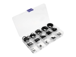 Conjunto De Anéis De Retenção Com Presilhas De Mola Em Aço Manganês Preto (65 Unidades)