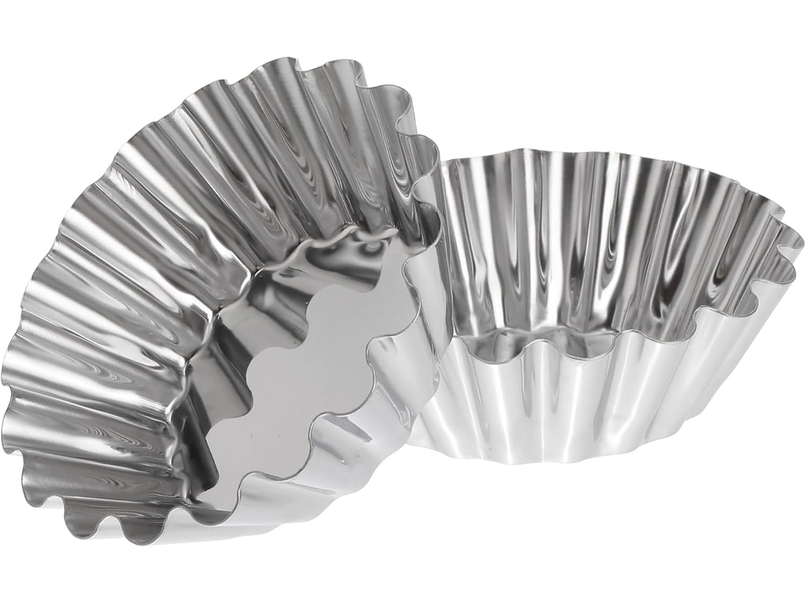 6 Moldes Reutilizables De Acero Inoxidable