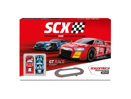 Pista SCX Circuito Scalextric Analógico GT RACE 1:32 (Edad Mínima Recomendada: 6 años)