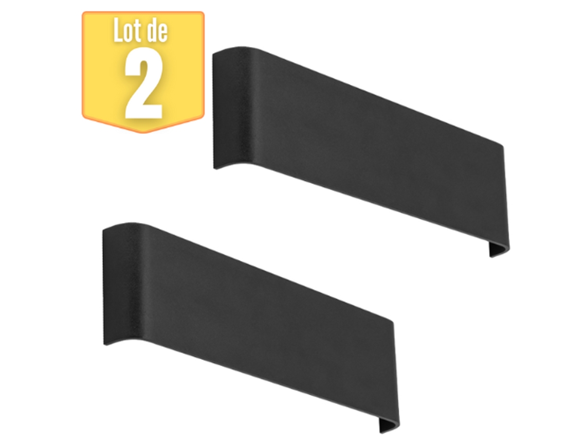 Lote de 2 LED Avva2 negro 12w 810lm paredes de aluminio BRAYTRON