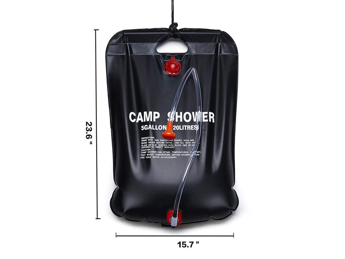 Bolsa De Ducha Solar Portátil Al Aire Libre 20l Para Camping, Calentamiento Rápido, Baignador Exterior