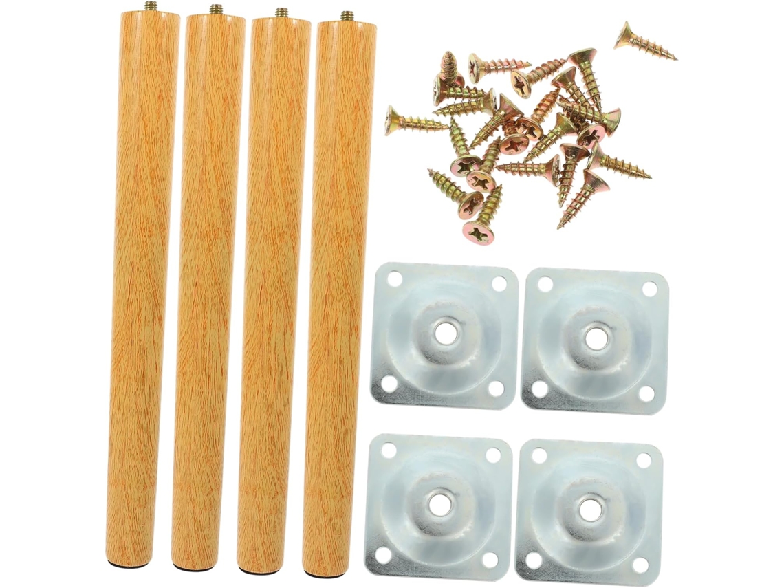 1 Juego De Patas Mesa Madera Maciza 28 Pulgadas, Patas Sofá Madera, Patas Repuesto Para Mesas