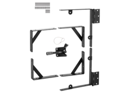 Suporte De Canto Para Portão Succebuy, Kit De Ferragens Para Estrutura Anti Flacidez Para Portão Estável, Ferro (preto)