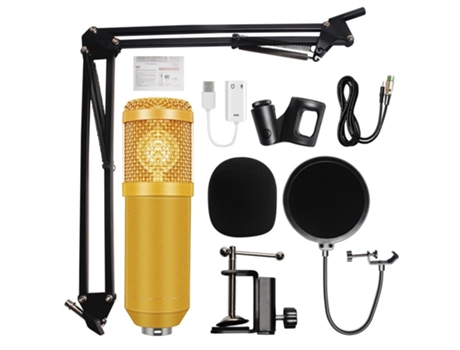 Microfone de gravação condenser wired bm-800 karaokê bm800[b]