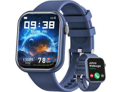 BISBISOUS G20 Smartwatch 1 85 Funciones de Llamada Fitness Tracker Múltiples Modos Deportivos Ip68 Android Iphone Azul