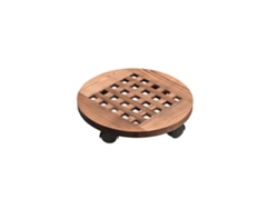 Bandeja universal para macetas con ruedas, madera