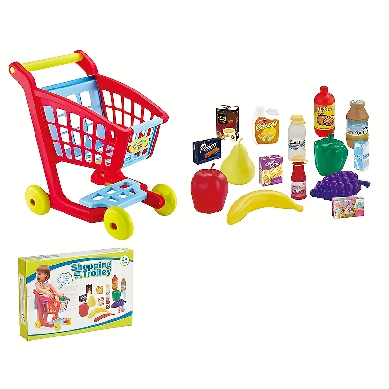 Carrito de compras en miniatura, juguete educativo para niños. MDUG