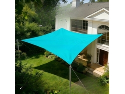 Sombrilla Rectangular De Tela Oxford Estilo Vela, 3x3 M, Azul, Digitallab