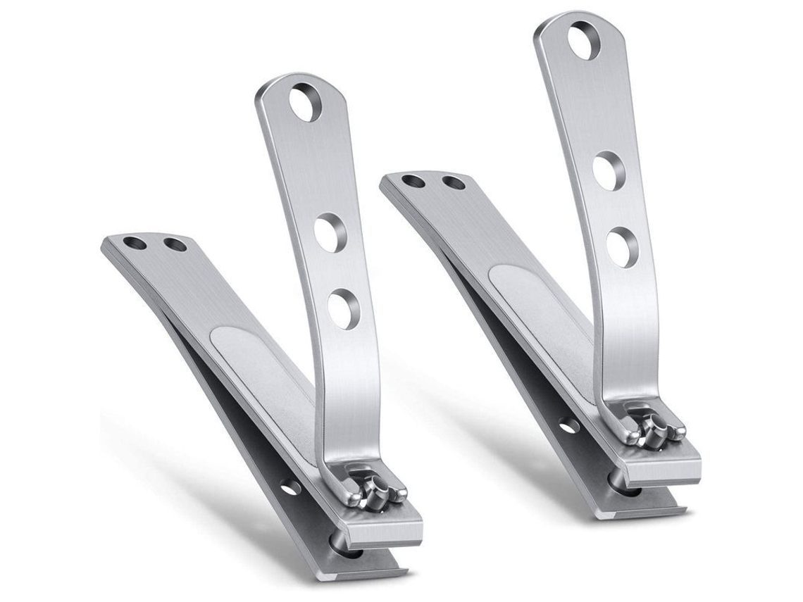 Tijeras De Uñas De Los Pies De Filo Recto, De Acero Inoxidable, 2 Unidades, Para Uñas Gruesas Y Duras.