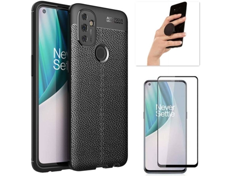 Carcasa, Protector y Popsocket Oneplus Nord N100 Rugged Leather Negro