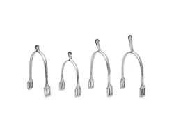 Rowels com Pontas Masculinas de Aço Inoxidável e Esporas Planas Inglesas Prateado 40 Mmsefton