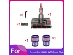 For Omni-glide Sv19 Robot Vacuum Replacement Soft Replacement Soft Roller Cleaner Head Double Rolle