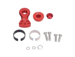 Protector De Servo Rc 25t Ajustable Brazo L Aluminio Para Vehículos Control Remoto 1/10 Rojo