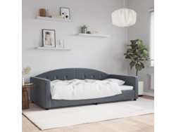 Sofá Cama Individual Lovely Home Madera Terciopelo Gris (100x200)