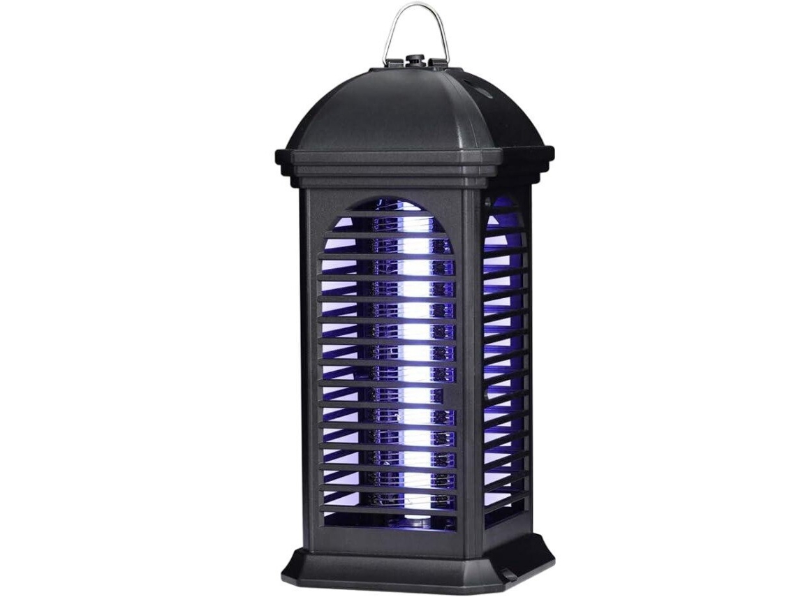 MEOIRUERY Matamoscas eléctrico con luz LED: matamoscas eléctrico con descarga eléctrica, trampa para moscas e insectos para interiores con diseño de malla metál