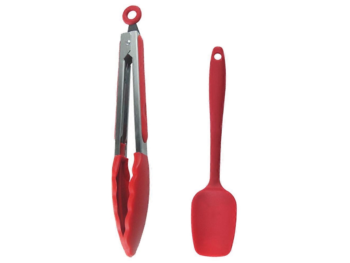 Juego de 2 utensilios de cocina de silicona con mangos redondeados de cobre. Nostalgia88