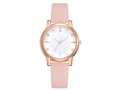 Reloj De Pulsera De Cuarzo Para Mujer Con Correa De Piel Sintética, Estampado Floral Y Cristales En Forma De Corazón En La Esfera Lvpai